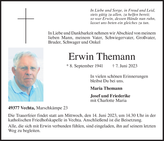 Anzeige von Erwin Themann von OM-Medien