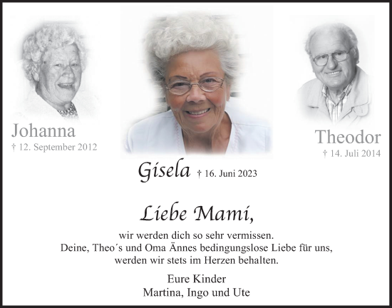 Anzeige von Gisela Wiegerinck von OM-Medien