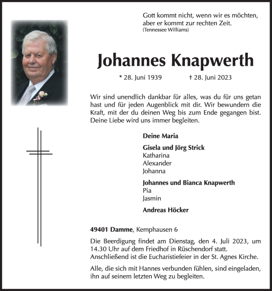 Anzeige von Johannes Knapwerth von OM-Medien