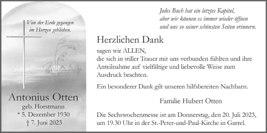 Anzeige von Antonius Otten von OM-Medien