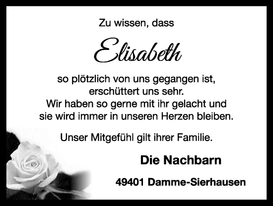 Anzeige von Elisabeth Schwarze von OM-Medien