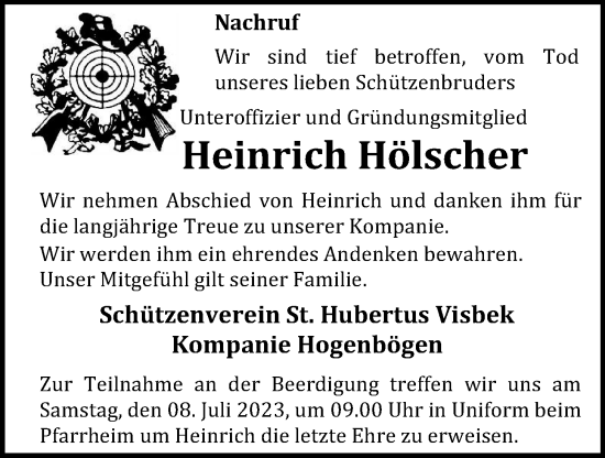 Anzeige von Heinrich Hölscher von OM-Medien