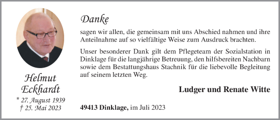 Anzeige von Helmut Eckhardt von OM-Medien