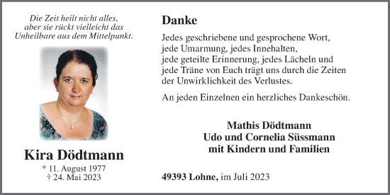 Anzeige von Kira Dödtmann von OM-Medien