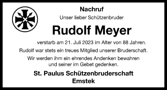 Anzeige von Rudolf Meyer von OM-Medien