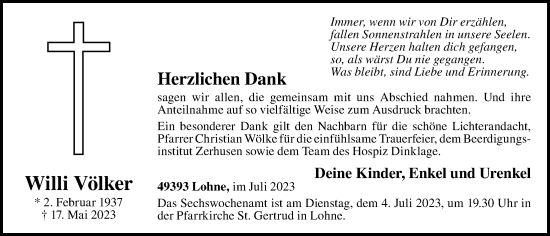 Anzeige von Willi Völker von OM-Medien