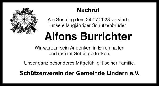 Anzeige von Alfons Burrichter von OM-Medien