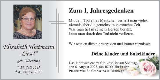Anzeige von Elisabeth Heitmann von OM-Medien