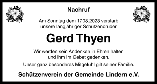 Anzeige von Gerd Thyen von OM-Medien