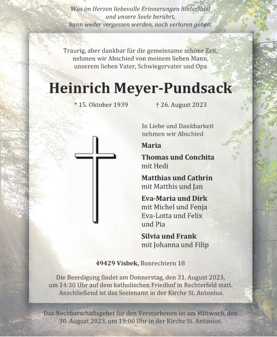 Anzeige von Heinrich Meyer-Pundsack von OM-Medien