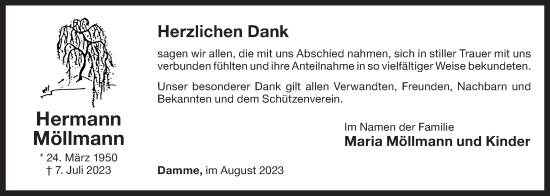 Anzeige von Hermann Möllmann von OM-Medien