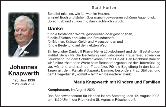 Anzeige von Johannes Knapwerth von OM-Medien