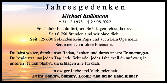Anzeige von Michael Knälmann von OM-Medien