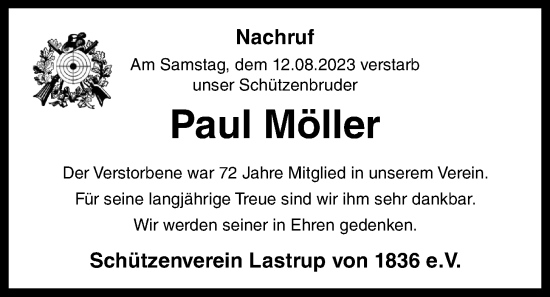 Anzeige von Paul Möller von OM-Medien