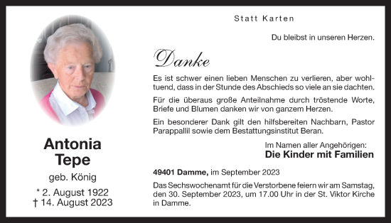 Anzeige von Antonia Tepe von OM-Medien