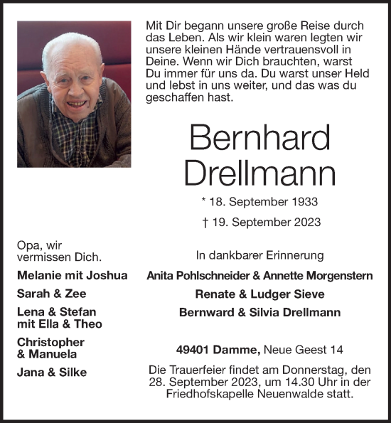 Anzeige von Bernhard Drellmann von OM-Medien