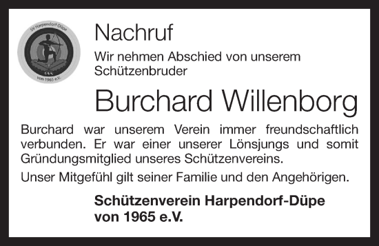 Anzeige von Burchard Willenborg von OM-Medien