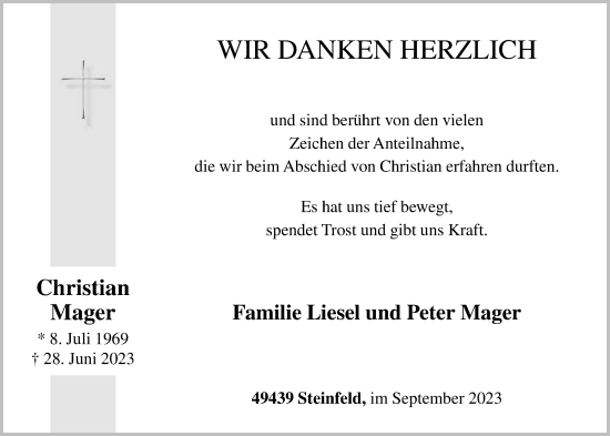 Anzeige von Christian Mager von OM-Medien