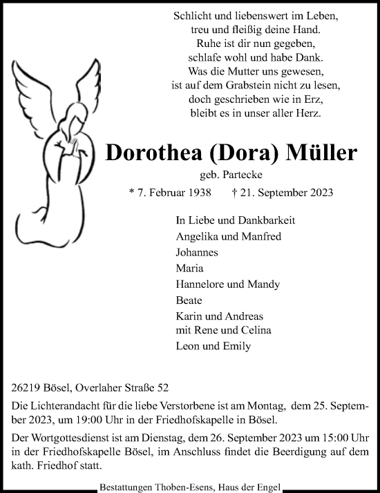 Anzeige von Dorothea Müller von OM-Medien
