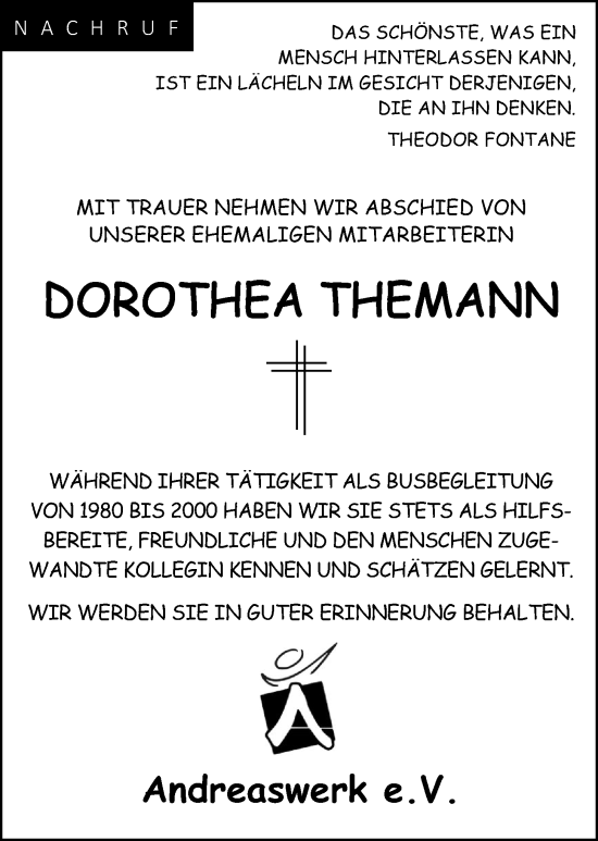 Anzeige von Dorothea Themann von OM-Medien
