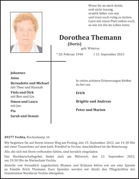 Anzeige von Dorothea Themann von OM-Medien