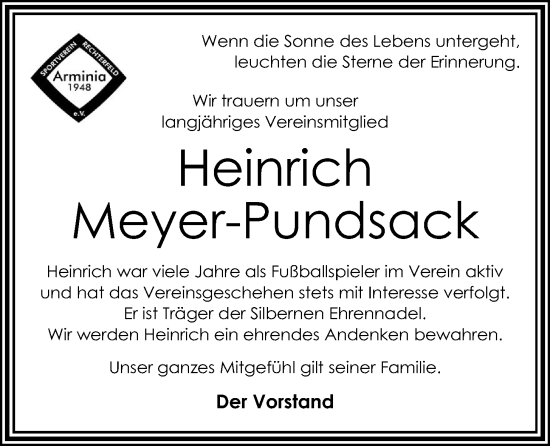Anzeige von Heinrich Meyer-Pundsack von OM-Medien