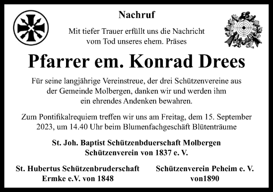 Anzeige von Konrad Drees von OM-Medien