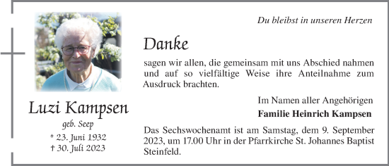 Anzeige von Luzi Kampsen von OM-Medien