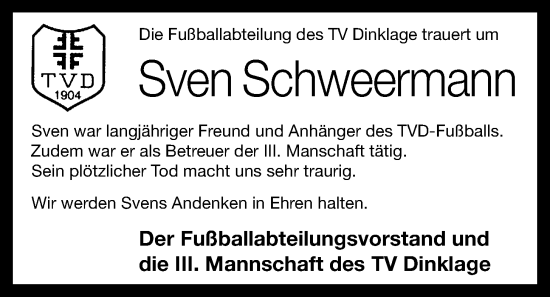 Anzeige von Sven Schweermann von OM-Medien