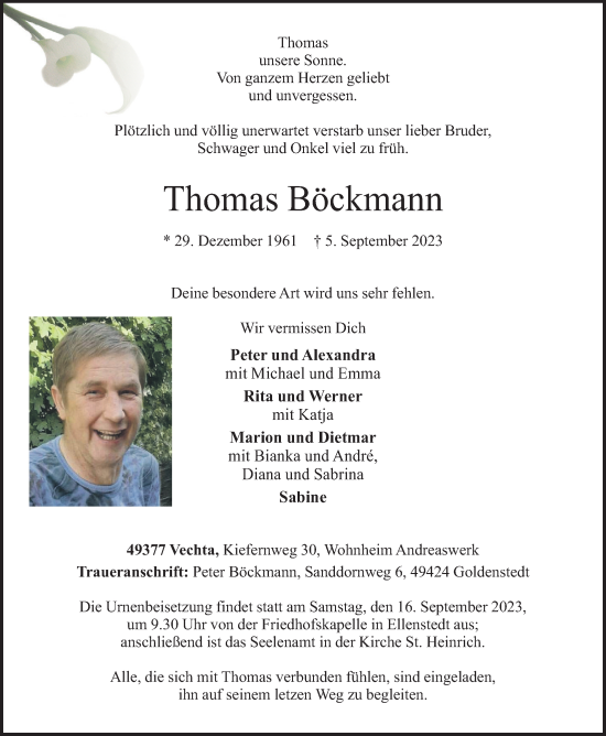 Anzeige von Thomas Böckmann von OM-Medien