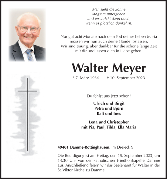Anzeige von Walter Meyer von OM-Medien