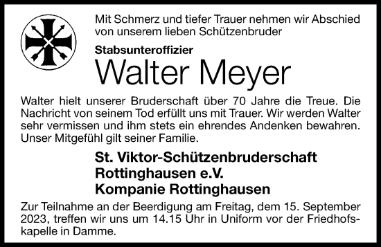 Anzeige von Walter Meyer von OM-Medien