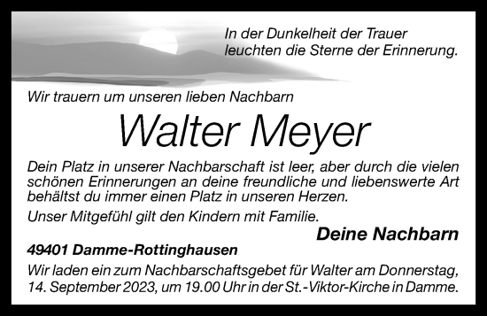 Anzeige von Walter Meyer von OM-Medien