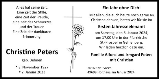 Anzeige von Christine Peters von OM-Medien