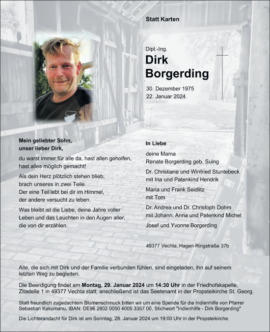 Anzeige von Dirk Borgerding von OM-Medien