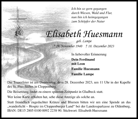 Anzeige von Elisabeth Huesmann von OM-Medien