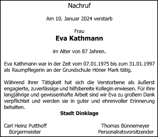 Anzeige von Eva Kathmann von OM-Medien
