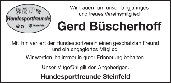Anzeige von Gerd Büscherhoff von OM-Medien