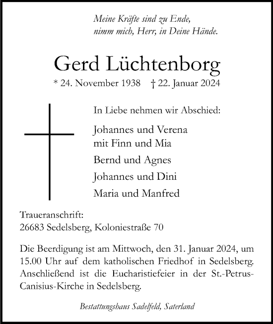 Anzeige von Gerd Lüchtenborg von OM-Medien