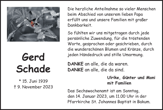 Anzeige von Gerd Schade von OM-Medien