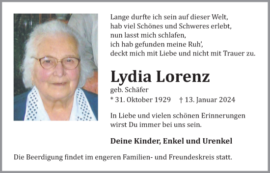 Anzeige von Lydia Lorenz von OM-Medien