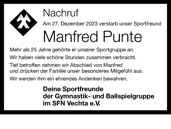 Anzeige von Manfred Punte von OM-Medien