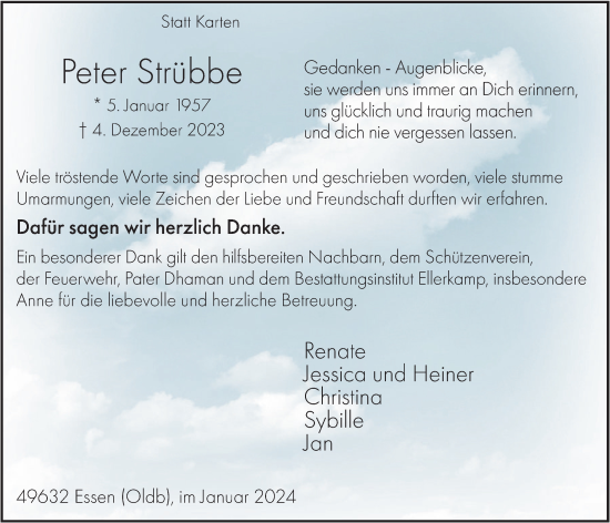 Anzeige von Peter Strübbe von OM-Medien