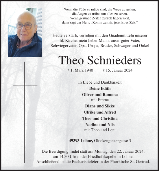 Anzeige von Theo Schnieders von OM-Medien