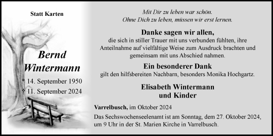 Anzeige von Bernd Wintermann von OM-Medien