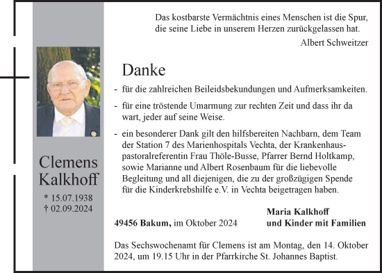 Anzeige von Clemens Kalkhoff von OM-Medien