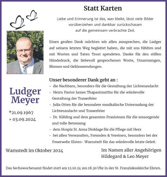 Anzeige von Ludger Meyer von OM-Medien