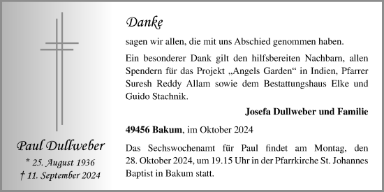 Anzeige von Paul Dullweber von OM-Medien