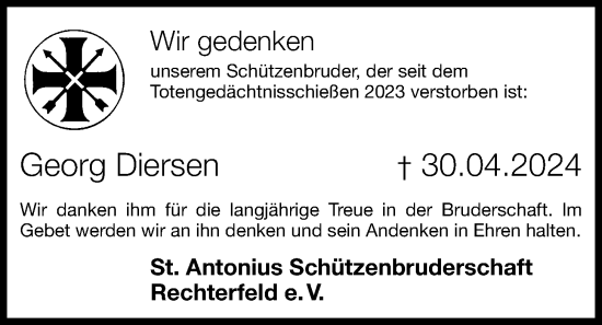 Anzeige von Georg Diersen von OM-Medien