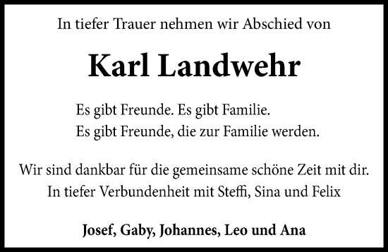 Anzeige von Karl-Heinz Landwehr von OM-Medien